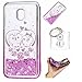 Produktbild Hülle Galaxy J3 2017 (EU Ausgabe) Hülle Transparent Hardcase,3D Galvanotechnik TPU Kreative Liquid Bling Hülle Case Für Galaxy J3 2017 J330 ,Dynamisch Kristall Handytasche + Schlüsselanhänger (R) (8)