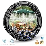 Walant Système d'irrigation Jardin 33.3FT 13M de Refroidissement Patio Atomisation Réglable pour Brumisateurs Extérieurs Ligne de Brumisation pour Jardin Parc Serre