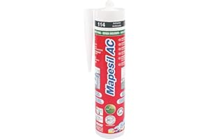 Mapei Mapesil AC Mastic d'étanchéité pour vitre, résiste à la moisissure