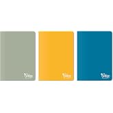 Meteksan Colors Ofis Serisi, A4 60 Yaprak &Ccedil;izgili Karton Kapaklı Defter 3'l&uuml; Paket, Mavi, Gri, Sarı