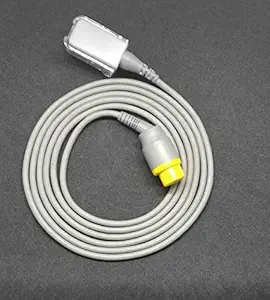Biometric Cables Spo2 Extension Cable Compatible for L and T (Planet 30/40/50/55, 12 Pin Oximax, Star-90)/Schiller (Oxywave12 Pin, Samiksh) (Grey)