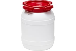 Certeo Weithalsfass 6l - Inhalt 6 Liter - Fass Kunststofffass Rundfass Standfass Weithalstonne Tonne