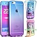 Produktbild Für iPhone 5 5S Silikon Hülle, iPhone 5E TPU Handyhülle,RIKINEY iPhone SE 5S 5 Double Side Full Body Silikon Crystal Schutzhülle Cute Elegant Retro Kreative Gradient Farbe Blau Lila Vorne und Hinten 360°Full Cover Ultra dünn TPU Silicone Case Vorne Hinten Beidseitiger Schutz Full Handytasche Durchsichtig Transparent Front Back Doppelseitig Touchscreen TPU Silikon Dünne Komplette Schale Bumper Case Cover Für iPhone SE/5S/5 - Blue Purple