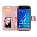 Galaxy J1 2016 Case,Galaxy J1 2016 Wallet Case,Leeook Retro Elegant Pretty Creative Rose Gold Embossing Love Heart Butterfly Flower Flip PU Leather Fold Wallet Pouch Case with Strap Stand Credit Card ID Cash Holders Book Style Stand Function Magnetic Closure Case Cover for Samsung Galaxy J1 2016 + 1x Black Stylus