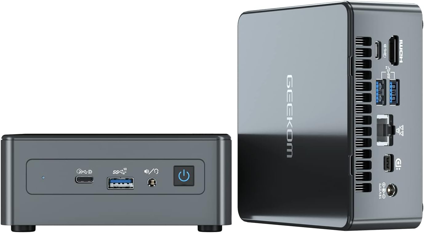 GEEKOM IT11 2TB NUC Mini PC, Intel i7-11390H (8 Threads, 12MB Cache, MAX 5GHz), 32GB DDR4 Windows 11 Pro con Intel Iris Xe Graphics Mini Desktop, NUC i7 8K UHD Computer | USB4 | Wi-Fi 6
