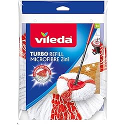 Vileda 151608 Recharge Microfibre, Blanc/Rouge, Standard