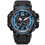 Adisaer Armbanduhren Männer Wasserdicht Wasserdicht LED Herrenuhr Multifunktional Schwarz Blau Outdoor Sportuhr Armbanduhr Automatikuhr
