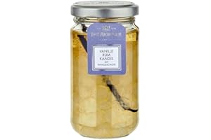 ‎L.W.C. MICHELSEN L.W.C. Michelsen - Rumkandis mit Vanille-Stange -Anhänger- (250g) | Weißer Kandis eingelegt in Rum mit Vanilleschote | fruchtig-süß | für Tee-Liebhaber | Ein Glas voll purer Natürlichkeit