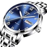 Herren Uhr LIGE Wasserdicht Edelstahl Analog-Quarz Uhr-männer Business Date Armbanduhr