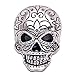 Produktbild Eizur Unisex Halloween Schädel Legierung Brosche Anstecknadel Kristall Strass Korsage Bekleidungs Zubehör Dekoration Fuer Halloween Party Bevorzugung Geschenk Abend Partei Stil 1-Silber