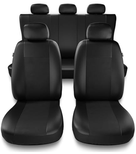 Coprisedili Nissan Qashqai I E II (2007-2019) - Pelle Artificiale Nero, Set Completo - Foto 8