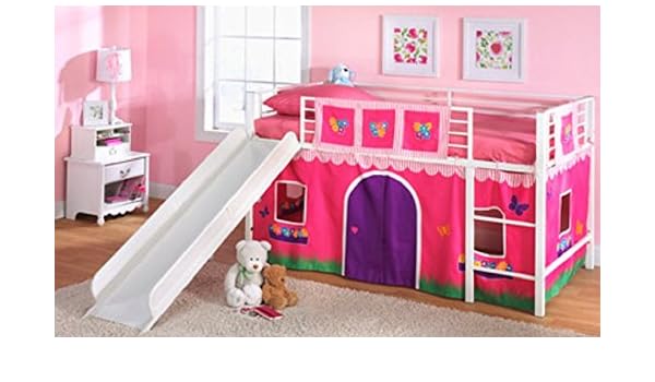 Flower Shop Slumber N Slide Loft Bed Curtain Amazon In Home