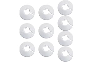 AGHOER Lot de 10 rosaces pour tuyaux de chauffage, pour rosaces de recouvrement de 25 mm de diamètre, manchons pour radiateurs, pour conduites d'eau, conduites de chauffage, conduites de gaz.