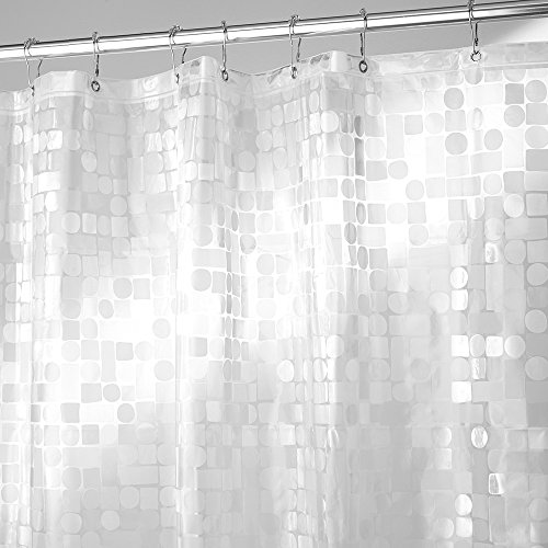 InterDesign Gigi Schimmel-/Spakresistenter Wasserdichter Duschvorhang aus EVA, 183 x 183 cm, durchsichtig - 2