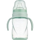 Mamajoo Kulplu Akıtmaz Eğitici Bardak Powder Green 270 ml & Anti-Kolik Bardak Ucu