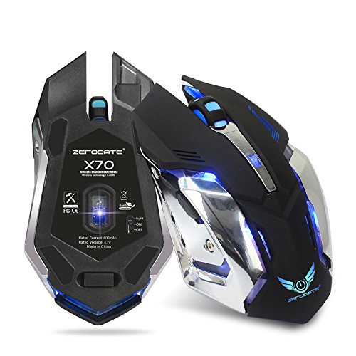 Recargable 2 4Ghz Rat  n para Gamer Inal  mbrico con 7 Colores Retroiluminado  bater  a de litio de 600 Mah 