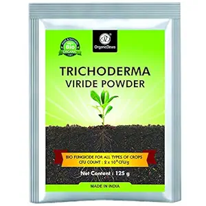 OrganicDews Trichoderma Viride Powder - (2 x 10^8 CFU per Gram) Bio Fungicide (125 g) - Prevents Fungal and Bacterial Diseases in Plants