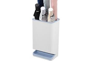 Bvizyelck Paragüero, Soporte De Paraguas con Bandeja Recogegotas Extraíble, Cubo para Paraguas Rectángulo, Recipiente para Paraguas Largos/Cortos, Paragüero Moderno para Entrada, Oficina
