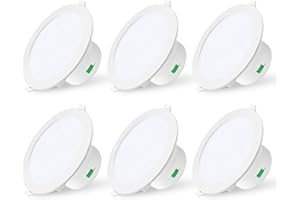 ALUSSO Faretti LED da Incasso per Cartongesso Dimmerabili 14W 1200LM 230V IP44 Luci da Incasso, 3000K Caldo 4000K Neutro 5700K Freddo regolabile Lampada da Incasso per Bagno Cucina, Set da 6