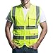 Produktbild Atmungsaktives Netz Hohe Sichtbarkeit Warnweste Reflektierende Weste mit Taschen - Neon Gelb Größe XL
