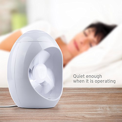 Levoit USB Ventilator Mini Desktop Tischventilator mit Dimmbare LED-Nachtlicht für den Schreibtisch, Einstellbare Geschwindigkeit, Weiß - 5