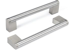 goldenwarm 10 Stück Küchengriffe Edelstahl Gebürstet 128mm lochabstand Griffe Für Küchenschränke Schrankgriffe Edelstahl Küchengriffe Möbelgriffe edelstahl Griffe Möbel Türgriffe Küche