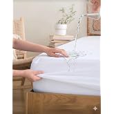 Suvay Micro Fitted Water Liquid Proof Mattress Single and Double 9 Different Size Mattress Protective Mattress Protective Mattress (120x200)