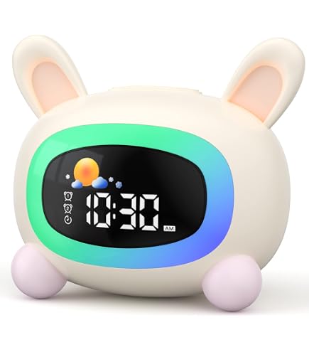 Capybara Kinderwecker Mit Nachtlicht – Digitalwecker Mit 3 Alarmen, Datum, Temperatur, USB-C Aufladbar