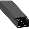 Conduit Câble PVC Blanc - 40x60mm, Longueur 1m, Avec Trous De Fixation