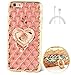 Produktbild ISENPENK Für Apple iPhone 6 Plus/6s Plus Hülle Silikon Glitzer,iPhone 6 Plus/6s Plus Hülle Transparent Durchsichtig,2-In-1 Ultra Slim TPU Schutzhülle iphone 6 Plus/6s Plus Ladekabel Muster Tiere Schutz Handy Hülle Tasche+1 x USB Ladekabel Datenkabel[Rosa Herz]Mit Ständer Standfunktion