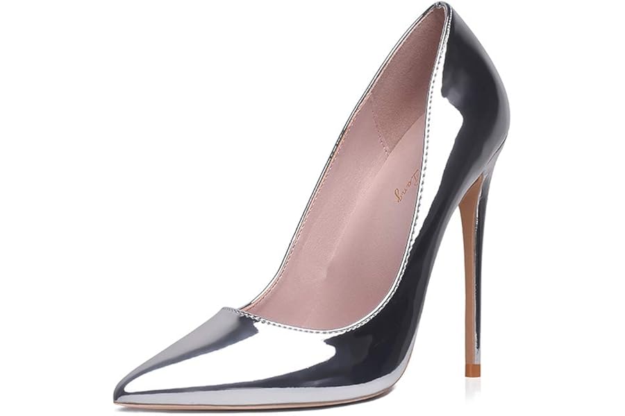 GENSHUO 12 cm Pointed Toe Pumps – Classic Women's High Heel Party Elegant Fashion Shoes with Pointed Toe Pumps, Stiletto Heels