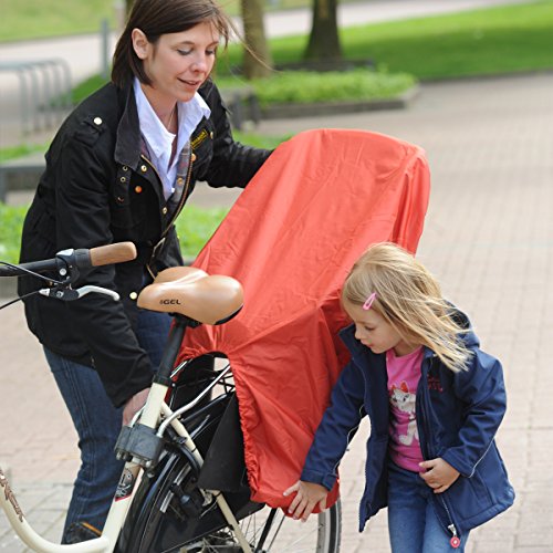 TROCKOLINO Regenschutz für Fahrrad-Kindersitz – schwarz - 3