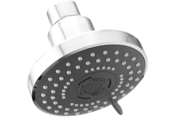 ALTON SHR20725 ABS, 4-INCH, 3-Function Overhead Shower, Chrome Finish (Without Arm)
