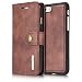 Armor DG MING Apple iPhone 7 Case Vintage Genuine Leather Wallet Case Flip cover Magnetic Detachable Leather Back Cover 3 Card Slots 1 Cash Slot Removable Cover Case with Card Holder for Apple iPhone 7 (Red Taupe) RS.1500.00