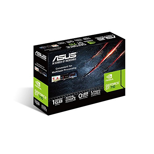 ASUS GT710-SL-1GD5 GeForce GT 710 1GB GDDR5 - Tarjeta gr  fica  GeForce GT 710  1 GB  GDDR5  32 bit  2560 x 1600 Pixeles  PCI Express x16 2 0 
