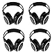 Produktbild Vier Pack von zwei Kanal Faltbarer Verstellbare Universal Rear Entertainment System Infrarot-Kopfhörer mit 10,2 x 121,9 cm 3,5-mm-Bindekordeln Wireless IR DVD player Head Phones für im Auto TV Video Audio hören