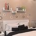 Songmics Wall Shelf Set of 3 Floating Shelves Wall Bookshelf Storage MDF White LWS66W