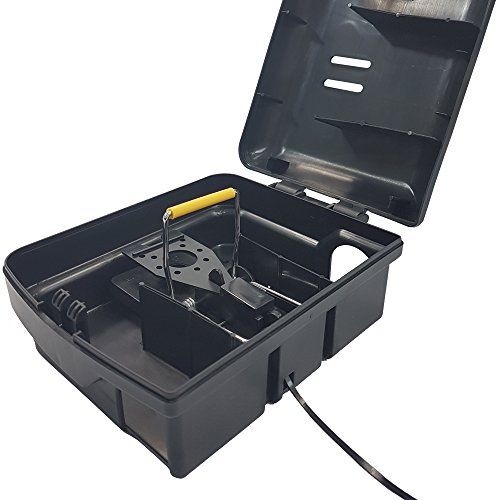 4x Köder-Station mit einer Schlag-Falle für Mäuse Köder-Box + passende Snap Mausefalle Mäuseköderbox für Giftköder oder Mäusefallen - 3