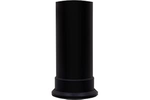 Adam Short Decorative Straight Stove Pipe in Black