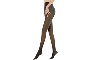 Vertvie Damen Winter Gefütterte Strumpfhose Warm Thermostrumpfhosen Fleece Thermal Leggings Dicke Pantyhose Durchscheinend Plüschstrümpfe