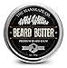 Wild Willie's Beard Butter - The Only Beard Balm with 13 Natural/Organic Ingredients to Condition and Treat Your Beard or Mustache At the Same Time. Made with Shea Butter, Yellow Beeswax, Sweet Almond Oil, Apricot Oil, Gold Jojoba Oil, Castor Oil, Argan Oil, Emu Oil, Tamanu Oil, Vitamin E, Tea Tree Essential Oil, Cedarwood Essential Oil, Rosemary Essential Oil. Fast Growing, Healthy, and Studly Beard. Made By Hand in the USA