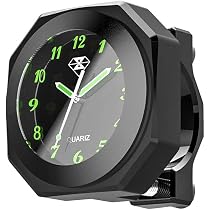 Horloge De Moto Fluo Pour Guidon – Cadran Fluorescent Pour Voir La Nuit – Installation Facile 22mm/25.4mm