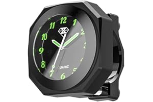 SBOYS Moto Accessoires de vélo Support de Guidon Montre, Montre étanche numérique Noctilucent pour Guidon - Montre Universelle (Noire)