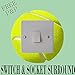 Price comparison product image TENNIS BALL sticker PLUG & SWITCH SURROUND racket bedroom WALL ART BOY GIRL