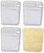LUXEHOME Rectangular Loofah Sponge Pad, 4 Pack, 8"*5.5" , Natural Scrubber, Perfect for Bath