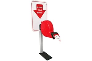 KOQICALL Take-A-Number - Dispensador de tickets con soporte de encimera y 1 rollo de papel de cola de 3 dígitos 2000 tickets para sistema de llamada de espera