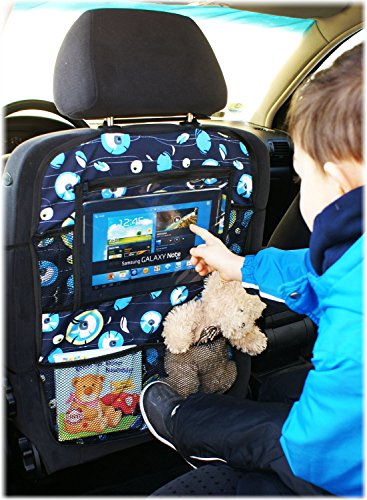 Multi - Pocket Car Back Seat Organizer Tablet PC IPad Cover Protector Travel Storage (Model 5) [007]