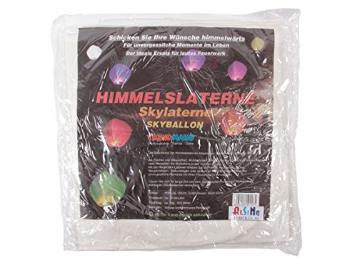 10 Stück Trendmaus Himmelslaterne Skylaterne in Weiß - 2
