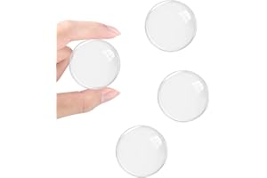 4 Pièces Butée de Poignée de Porte Murale, ihaspoko Ø 40mm Coussin de Protection Murale Ronde Transparent Adhesive pour Portes, Armoires, Tiroirs