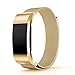 Produktbild Phifo Ersatz-Armband für Fitbit Charge 2, Mailänder Schlaufen-Armband aus Edelstahl, mit einzigartigem Magnetverschluss, verstellbare Größe, für Fitness-Tracker mit Touchscreen, gold